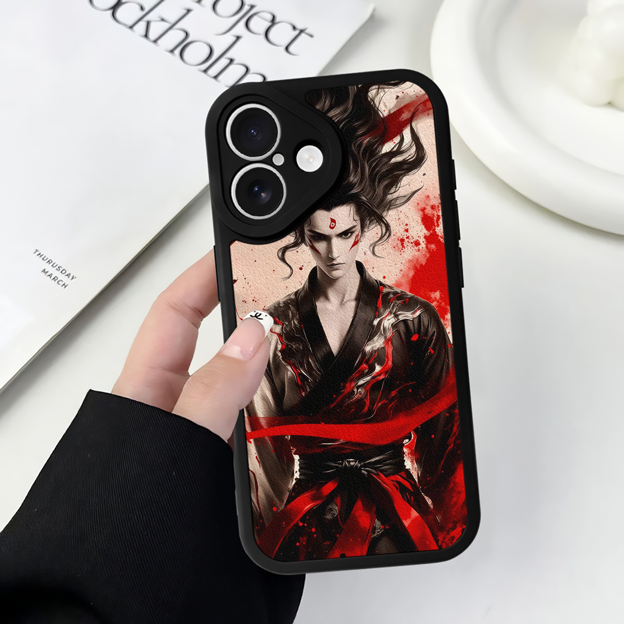 （画像用） Ne Zha 2 ナタ 魔童の大暴れ 【iPhone 16シリーズ対応】シリコンスマホケース（レザー調） 材質：シリコン